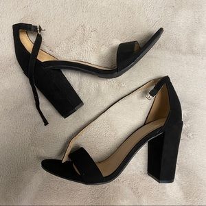 Black Block Sandal Heels- a new day
